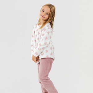 Pijama coral niña Praga malva rosa 2