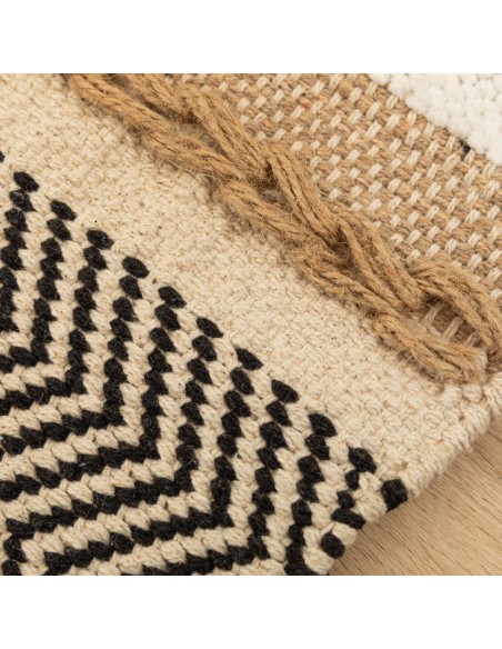 Alfombra algodón jute Holdem arena - negro