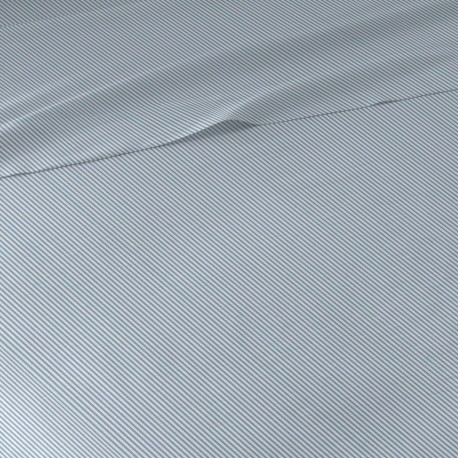 Juego de sábanas algodón Lista celeste