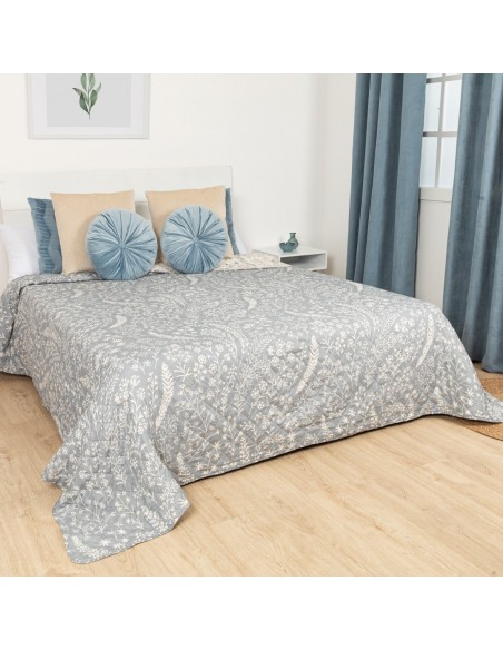 Colcha bouti Magdalena gris