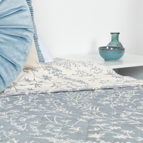 Colcha bouti Magdalena gris