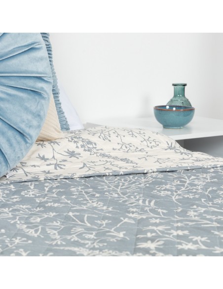 Colcha bouti Magdalena gris