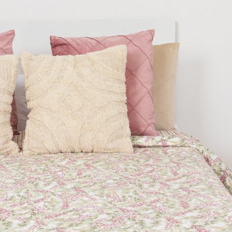 Colcha bouti Nora malva rosa