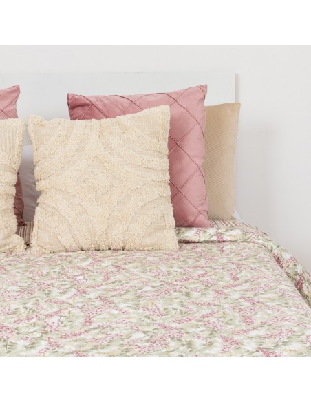 Colcha bouti Nora malva rosa