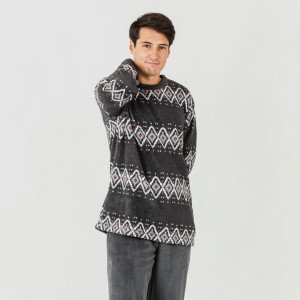 Pijama coral hombre Andros gris