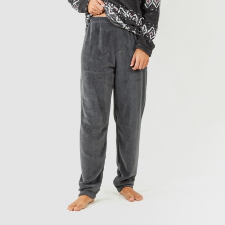 Pijama coral hombre Andros gris