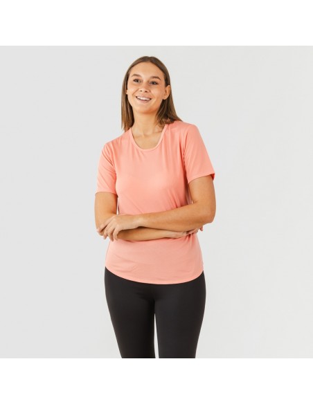 Conjunto deportivo leggings largo mujer naranja/negro