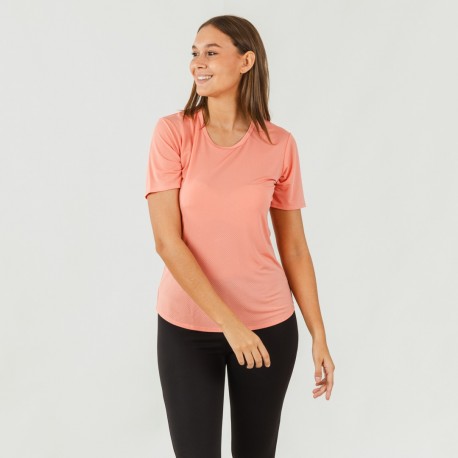 Conjunto deportivo leggings largo mujer naranja/negro