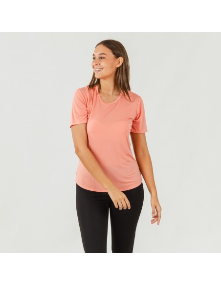 Conjunto deportivo leggings largo mujer naranja/negro