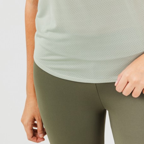 Conjunto deportivo leggings largo mujer verde hoja/cacería