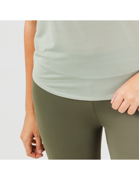 Conjunto deportivo leggings largo mujer verde hoja/cacería
