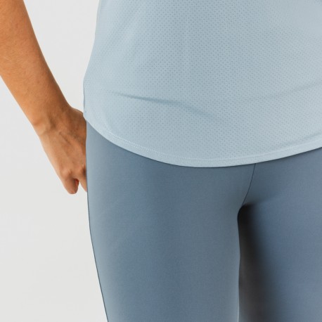 Conjunto deportivo leggings largo mujer indigo claro/oscuro