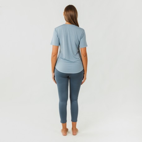 Conjunto deportivo leggings largo mujer indigo claro/oscuro