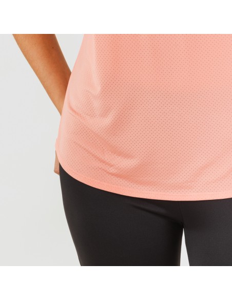 Conjunto deportivo leggings largo mujer naranja/negro