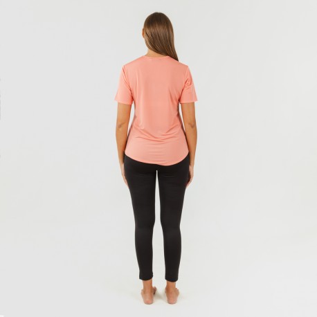 Conjunto deportivo leggings largo mujer naranja/negro