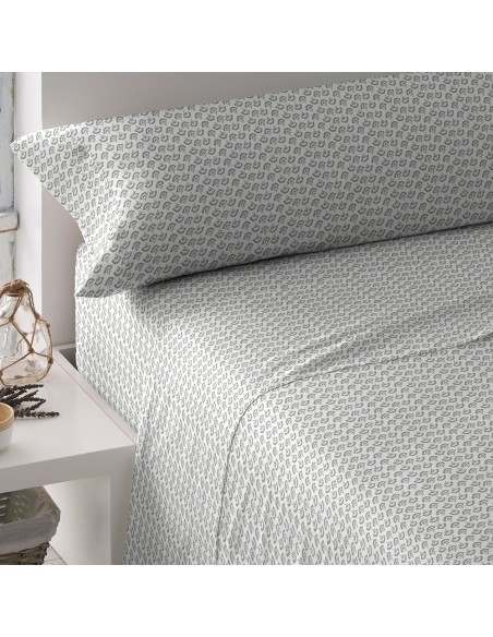 Juego de sábanas algodón percal Diana verde tiffany