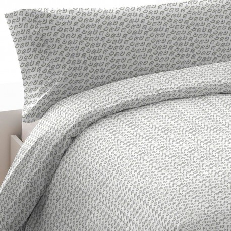 Funda nórdica algodón percal Diana verde tiffany