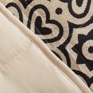 Colcha jacquard chenilla Capri beige negro - 120gr 2