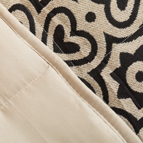 Colcha jacquard chenilla Capri beige negro - 120gr