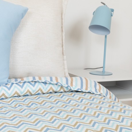 Colcha bouti Raya Peluche celeste