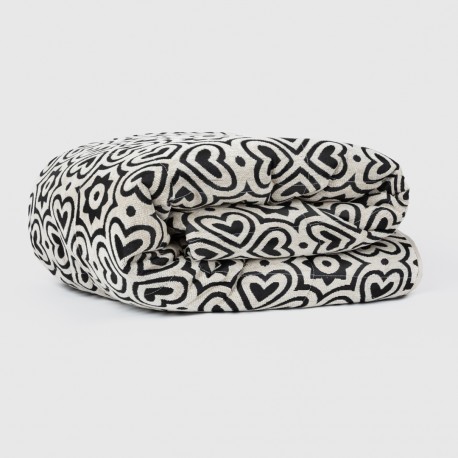 Colcha jacquard chenilla Capri beige negro - 120gr