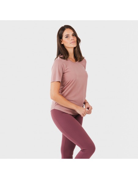 Conjunto deportivo leggings largo mujer malva - berenjena