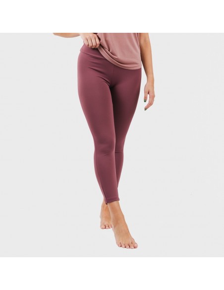 Conjunto deportivo leggings largo mujer malva - berenjena