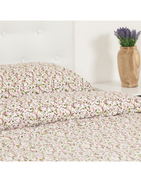 Funda nórdica algodón Pia rosa