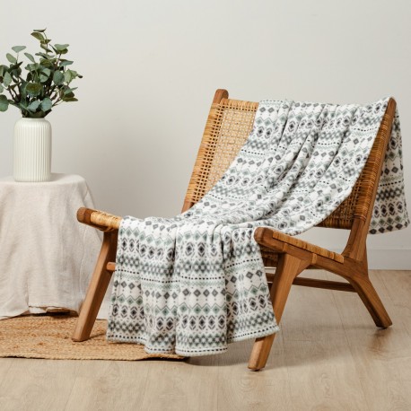 Manta coral Beatriz verde tiffany