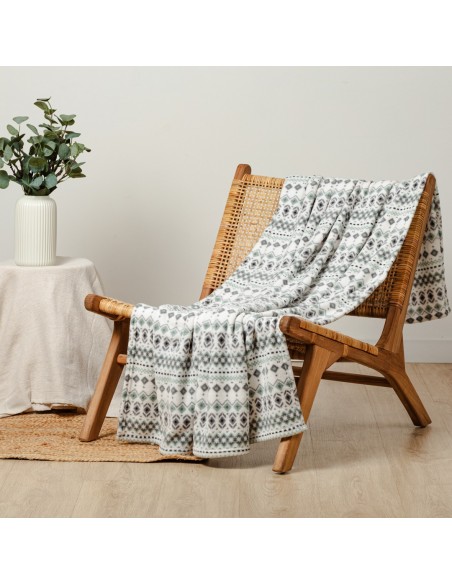 Manta coral Beatriz verde tiffany