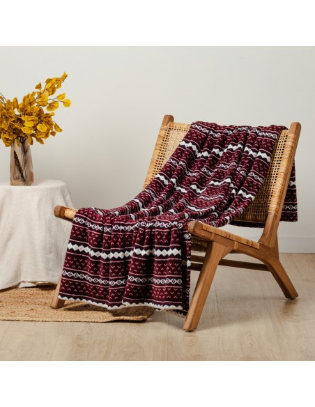 Manta coral Cronos burdeos