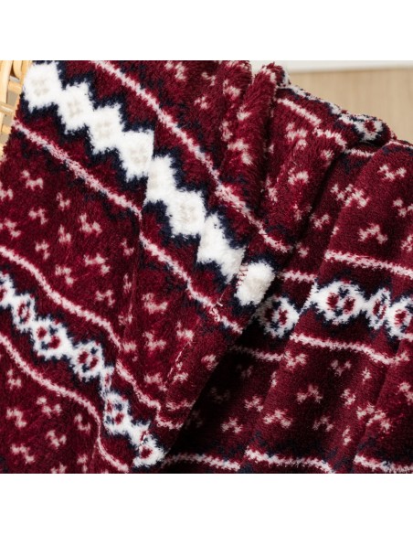 Manta coral Cronos burdeos