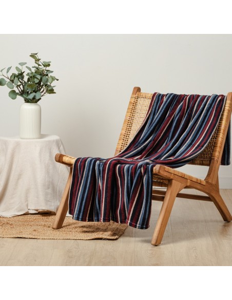 Manta coral Raya Detroit azul marino