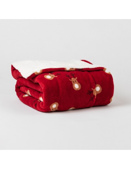 Manta sherpa Rudolf burdeos