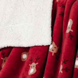 Manta sherpa Rudolf burdeos 2