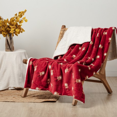 Manta sherpa Rudolf burdeos