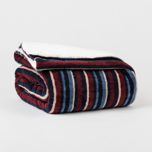 Manta sherpa Raya Detroit azul marino