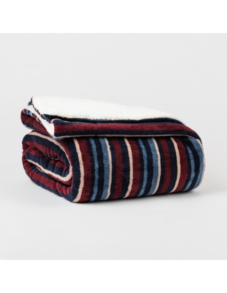 Manta sherpa Raya Detroit azul marino