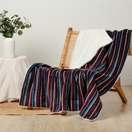 Manta sherpa Raya Detroit azul marino