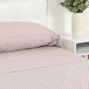 Juego de sábanas algodón Higuera malva rosa