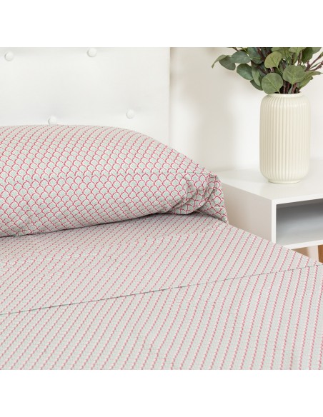 Juego de sábanas algodón Higuera malva rosa