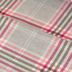 Juego de sábanas franela Cuadro Salema rosa 2