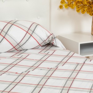 Juego de sábanas franela Emmet rojo