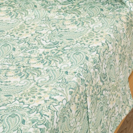 Juego de sábanas franela Ninfa verde