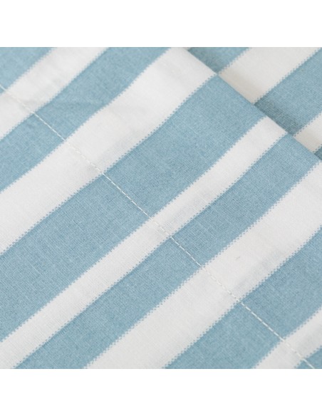 Juego de sábanas algodón Raya Lucas indigo