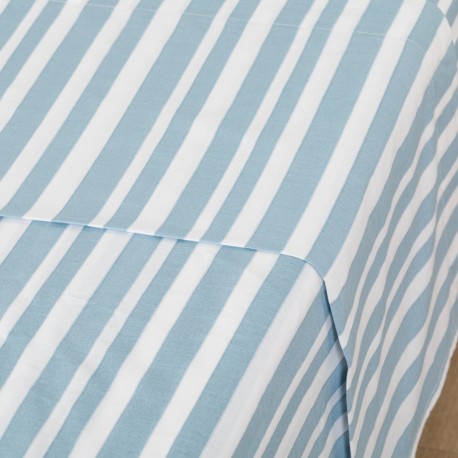 Juego de sábanas algodón Raya Lucas indigo