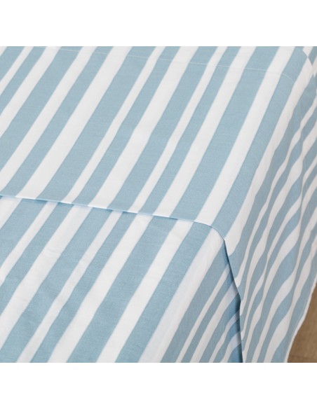 Juego de sábanas algodón Raya Lucas indigo