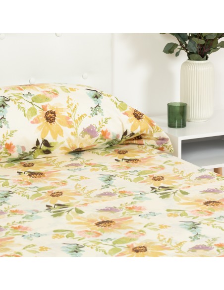 Juego de sábanas algodón percal August natural