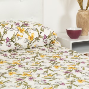 Juego de sábanas algodón percal Magnolio natural