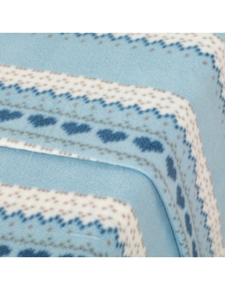 Juego de sábanas pirineo May celeste